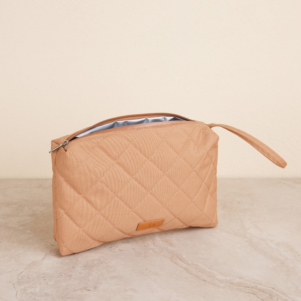 Tan Quilted Wet Bag