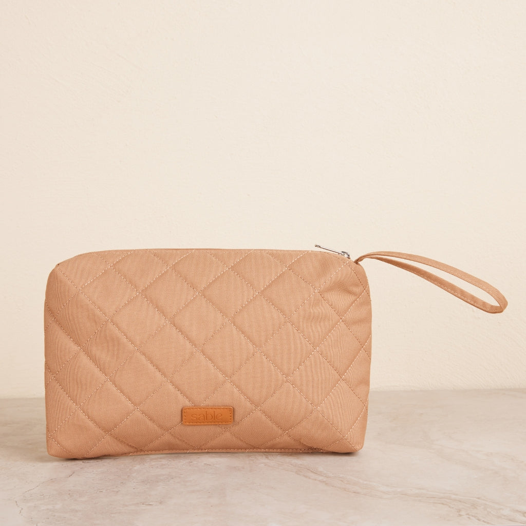 Tan Quilted Wet Bag