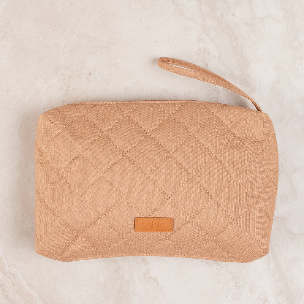 Tan Quilted Wet Bag