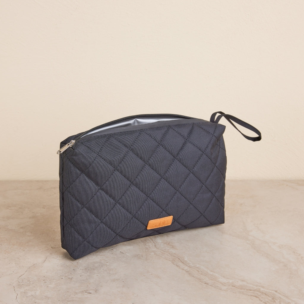 Black Quilted Wet Bag